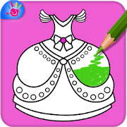 Dresses Coloring Pages Glitter 15.0