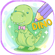 Dinosaur Coloring Book Glitter 4