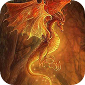 Dragon in fiery hands LWP 1.0