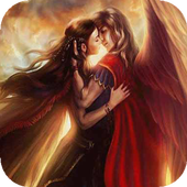 Kiss of angel and girl LWP 1.1