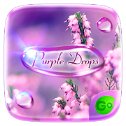 Purple Drops GO Keyboard Theme 4.5