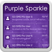 Purple Sparkle for GO SMS 2.9.9