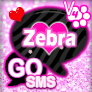 Sparkly Zebra Theme for GO SMS 1