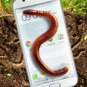 Earthworm in phone slimy joke 
