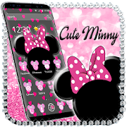 Pink Black Minny Bow Theme 1.1.3