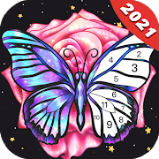 com.paint.color.by.number.coloring.pages.pixel.art icon