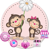 monkey.sweet.pink.cute.kawaii icon