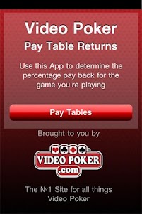 Video Poker PayTables 1.0 screenshot 1