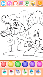 Dinosaur Coloring Book Glitter 9 screenshot 10