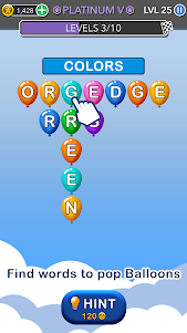 Word Balloons Swipe Word Games 1.107 screenshot 2
