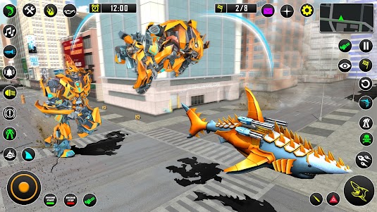 Shark Robot Car Game 3d 2.8 screenshot 13