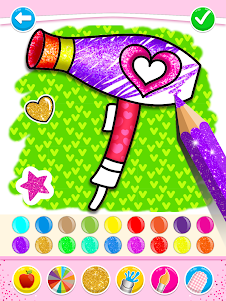 Glitter Hearts coloring and dr  screenshot 17