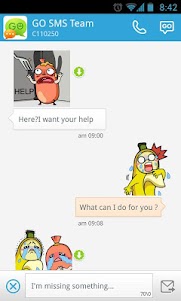 GO SMS Pro Bobo&Banana Sticker 1.1 screenshot 4