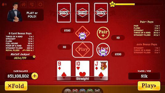 Triple Card Poker - Three Card 1.6.1 screenshot 16