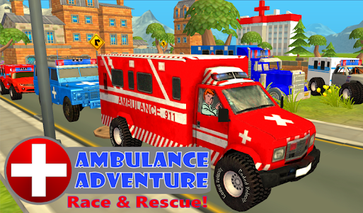 Ambulance Race Rescue Sim 911 1.5 screenshot 1