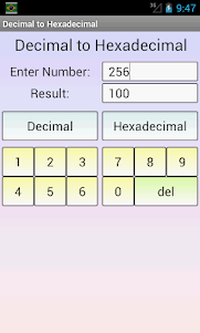 Decimal to Hexadecimal 2.6 screenshot 1