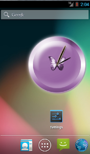 Soft Butterfly Clock Widget 1.0.5 screenshot 1