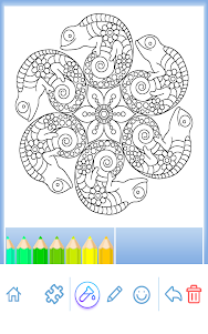 Coloring Book: Animal Mandala  screenshot 9