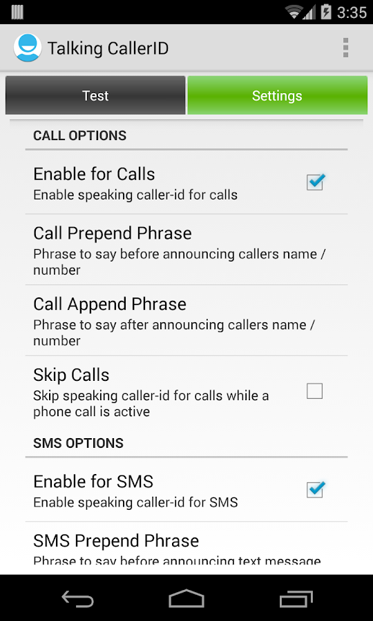 Программа талк. SMS activity. Caller ID что это за функция. Phone Call Test Mode. Смс активити