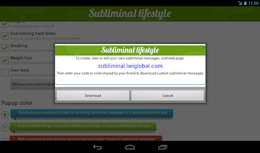 Subliminal Lifestyle 2.01 screenshot 14