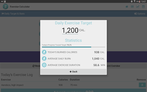 Exercise Calorie Calculator 3.0.1 screenshot 17