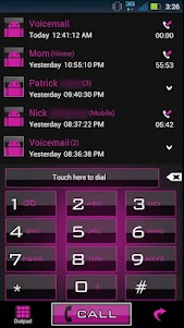 GO Contacts Clean Pink Theme 1.0 screenshot 1