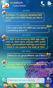GO SMS Pro Seabed Super ThemEX 1.3 screenshot 2