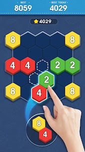 Merge Block-2048 Hexa puzzle 1.8 screenshot 4