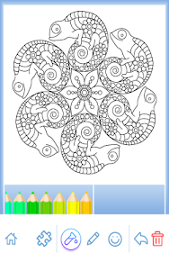 Coloring Book: Animal Mandala  screenshot 1