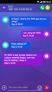 KK SMS Purple Theme 1.0 screenshot 2