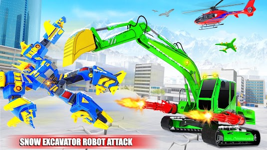 Snow Excavator Robot Car Games 88 screenshot 6