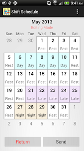 Shift Calendar (since 2013)  screenshot 2