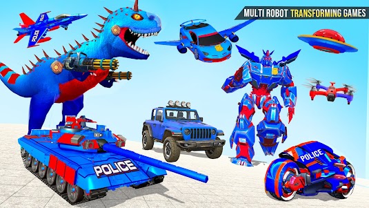 Police Dino Robot Car Games 1.7 screenshot 10