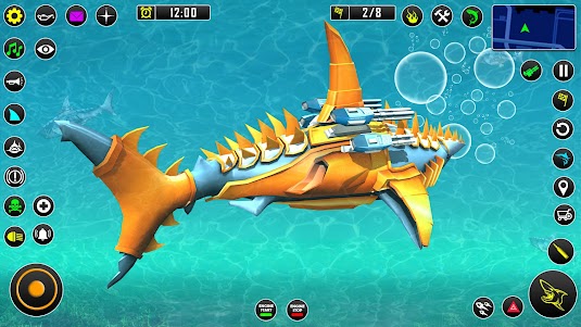 Shark Robot Car Game 3d 2.8 screenshot 11
