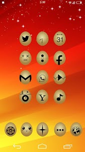 Gold Eggs Theme - KK Launcher 1.0 screenshot 2