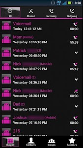 GO Contacts Clean Pink Theme 1.0 screenshot 2