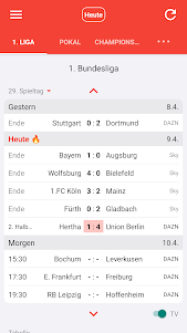 Fußball Ergebnisse (Footy) 7.4.0 screenshot 1