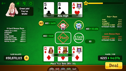 Triple Card Poker - Three Card 1.6.1 screenshot 13
