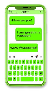 Neon Green Chat Keyboard Theme 8.7.1_0614 screenshot 1