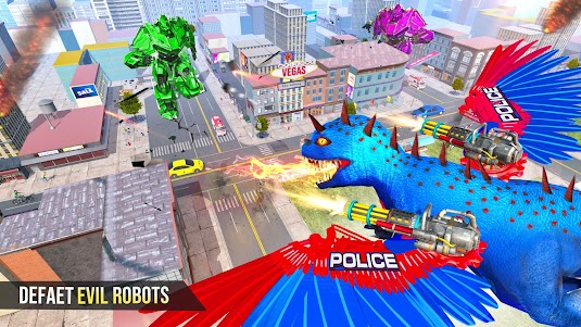 Police Dino Robot Car Games 1.7 screenshot 14
