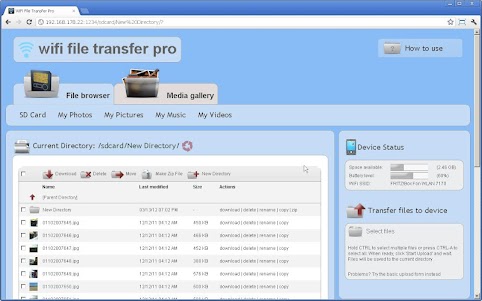 WiFi File Transfer Pro 1.0.9 screenshot 4