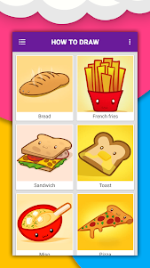 How to draw cute food by steps 3.2 screenshot 3