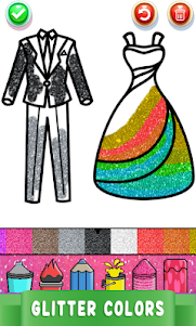 Dresses Coloring Book Glitter 4.0 screenshot 3