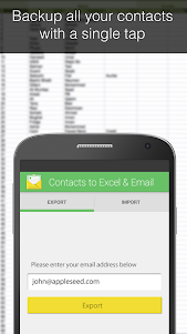 Contacts Backup -- Excel & Ema 2.4.5 screenshot 1