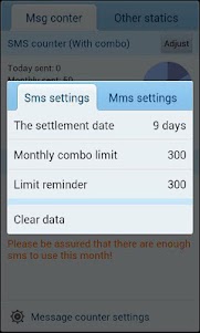 GO SMS Pro Message Counter 1.0 screenshot 2
