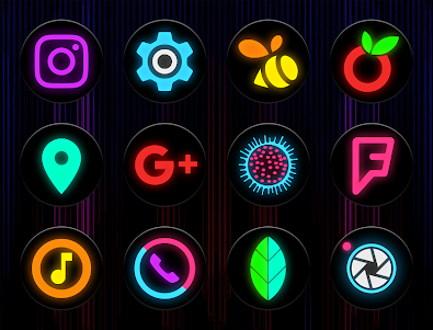 Neon Glow C - Icon Pack 6.5.0 screenshot 1