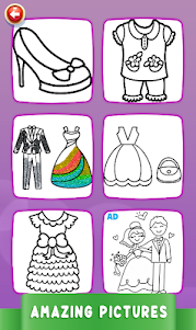 Dresses Coloring Book Glitter 4.0 screenshot 6