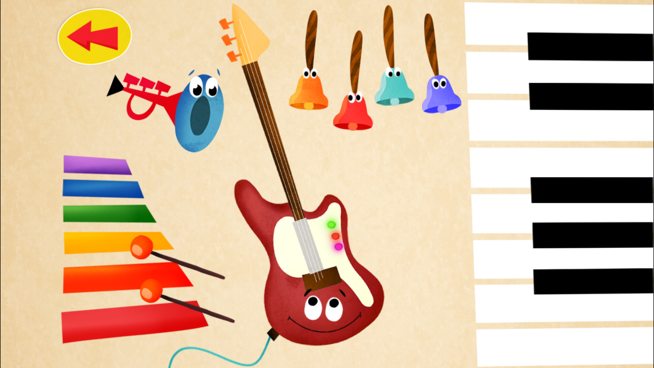 Игра музыкальные звуки. Music games for Kids. Музыкальные игрушка месяц с песнями. Пианино BUNFUN Kids. Piano Kids game - Learning Colours for Kids Music & Songs #10.