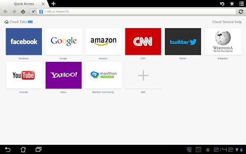 Maxthon Browser for Tablet 4.3.5.2000 screenshot 2