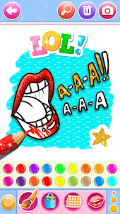Glitter lips coloring game 2.9 screenshot 10